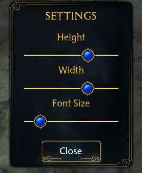 Settings Window